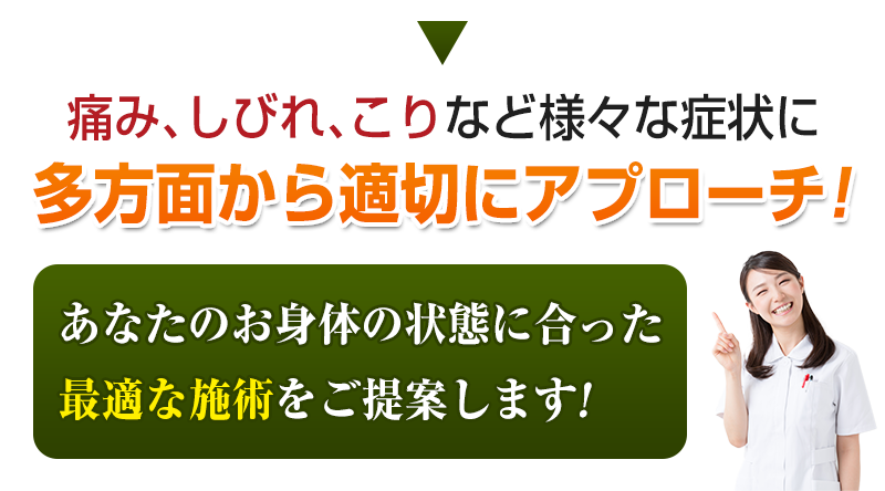 多方面から適切にアプローチ